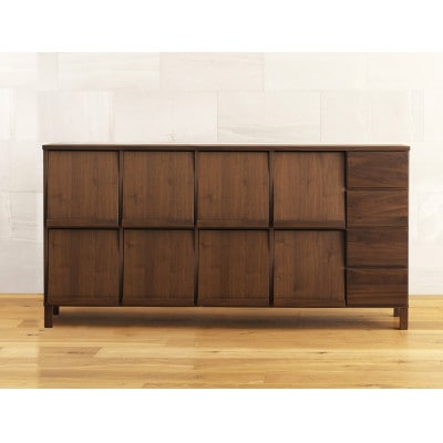 本棚  レッチェ 180マガジンレコードラック ウォルナット【10年保証】【高野木工】【配送不可地域：離島】