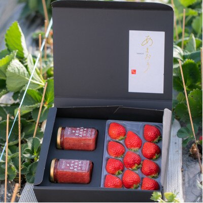 あまおうEXサイズ 贈答用 約300g 手作りあまおうジャムセット(筑後市)[配送不可地域:離島]