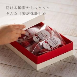 形も味も生のまま！武下さんちの完熟あまおうフリーズドライ 20g×3袋セット 白いVIPボックスに入れて！