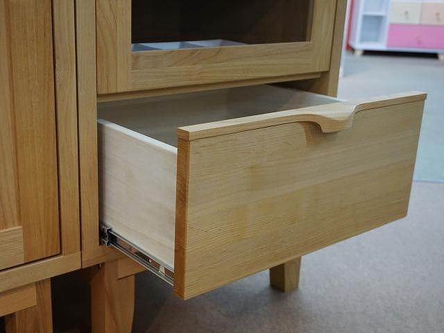 【幅80 奥行46 高さ111.6】ナタリー80-5ハイチェスト（アルダー）