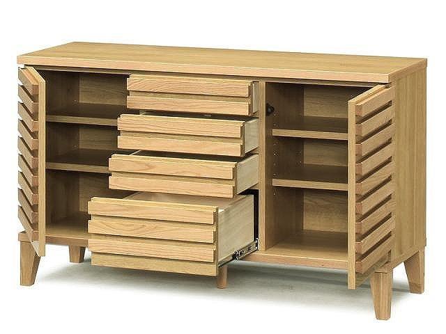 【幅119.0 奥行41.5 高さ71.7】セゾン119サイドボード（レッドオーク）