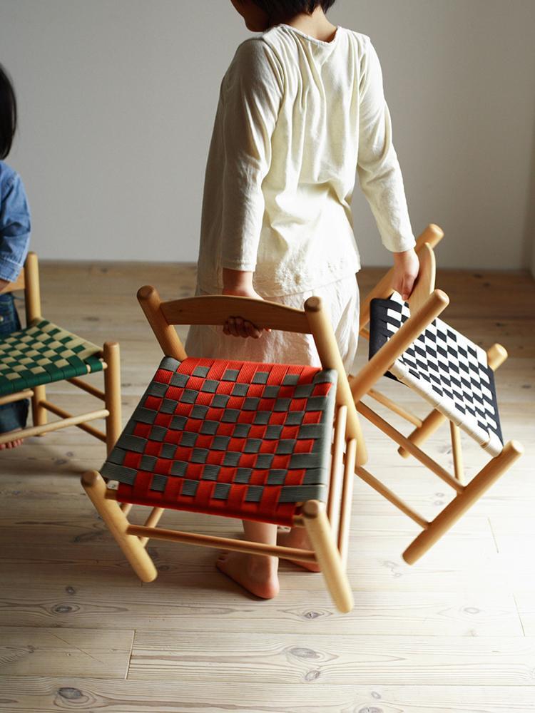 シェーカーキッズチェア ブルー×グレー