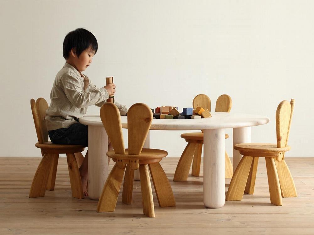 ピッコロ ジョカーレサークルテーブル119ハイ：キッズホワイト