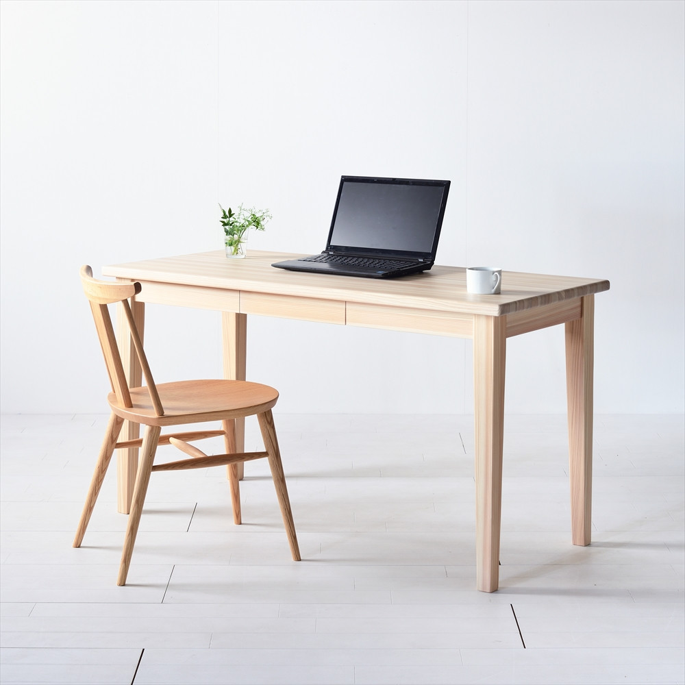 国産杉材を使った脚元スッキリシャープなパソコンデスク【Stylish SHIORI PC desk】