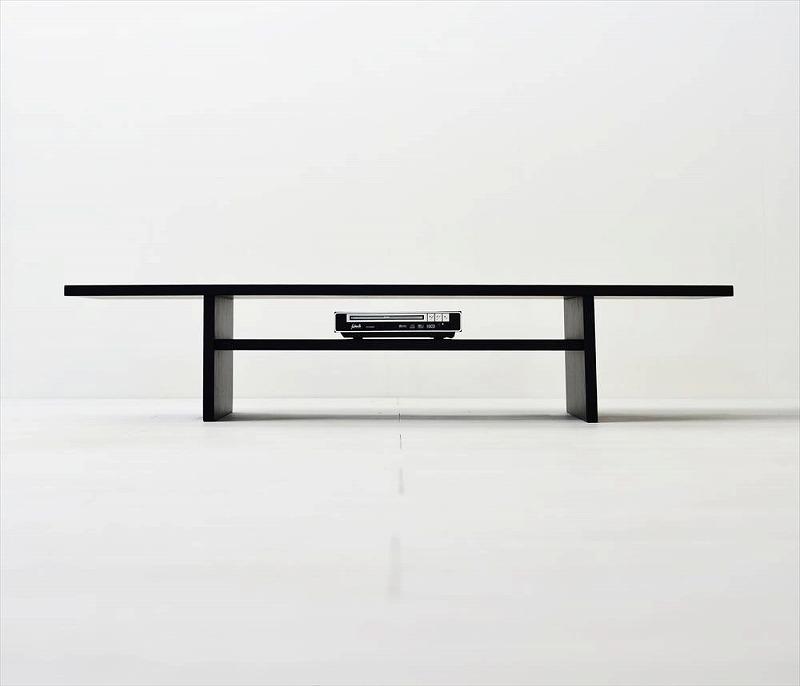 シンプルでおしゃれなテレビボード　konojiＴＶボード120／ブラック　テレビ台　無垢材　天然木　ロータイプ　完成品　ローボード　ローテーブル　センターテーブル　パソコンデスク　本棚