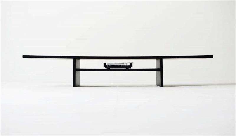 シンプルでおしゃれなテレビボード　konojiＴＶボード150／ブラック　テレビ台　無垢材　天然木　ロータイプ　完成品　ローボード　ローテーブル　センターテーブル　パソコンデスク　本棚