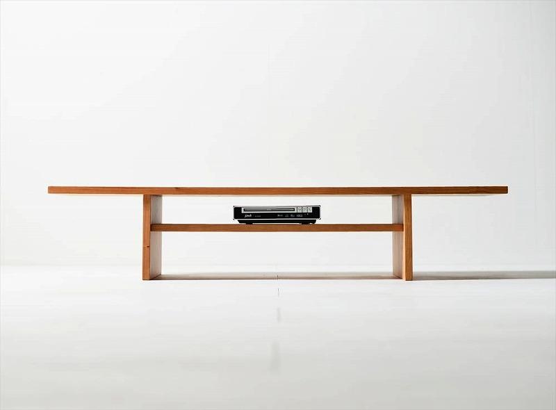 シンプルでおしゃれなテレビボード　konojiＴＶボード120／チェリー　テレビ台　無垢材　天然木　ロータイプ　完成品　ローボード　ローテーブル　センターテーブル　パソコンデスク　本棚