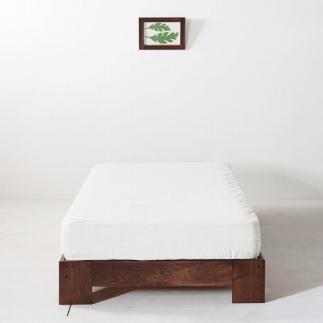 お家で組み立てる楽しみ　NO1DYベッド　シングルサイズ　ウォールナット無垢材　大川家具