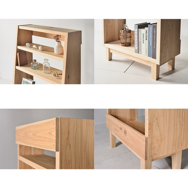 【国産材でつくる北欧テイストの本棚】森のブックシェルフ 九州産杉材 木の香り漂う無塗装仕上げ 無垢材 国産材 大川家具