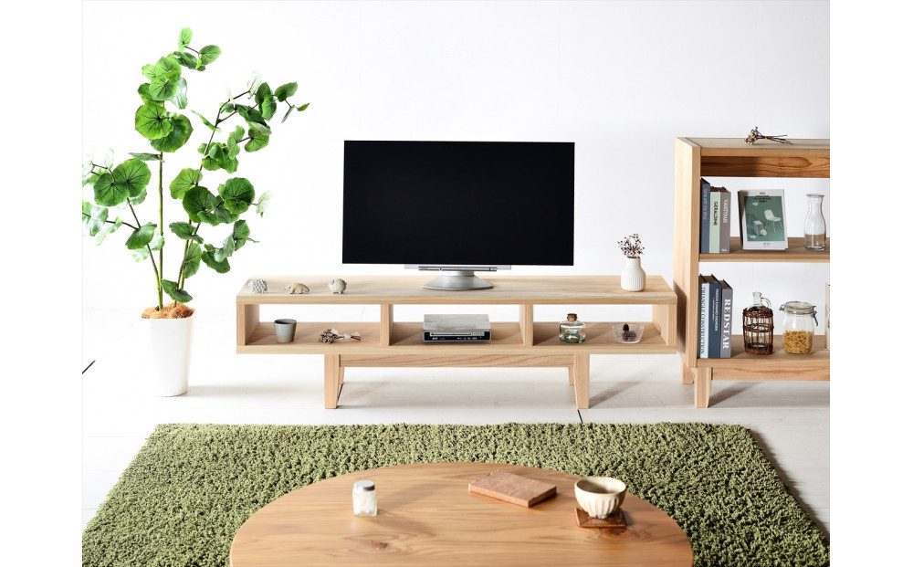 【木の香かおる国産杉のテレビボード】木の香ＴＶボード 150 無塗装 九州産杉 大川家具