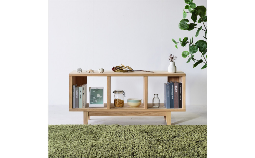 【木の香かおる国産杉の収納棚】木の香ローボード 120 無塗装 九州産杉 大川家具