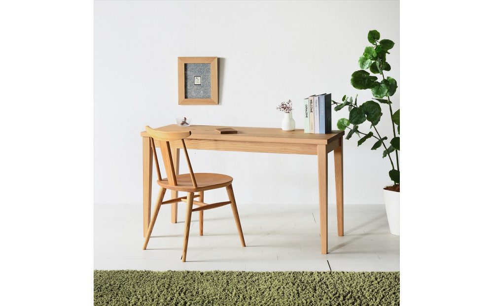 【木の香かおる国産杉の机】木の香デスク（引出しなし） 120 学習机 ウレタン塗装 九州産杉 大川家具