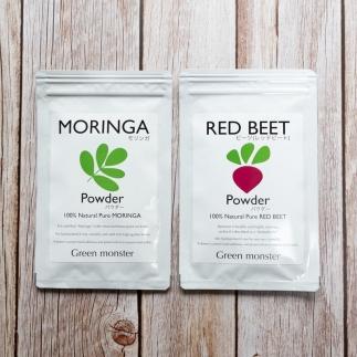 福岡県大川市産 モリンガ&ビーツのセット 100％ パウダー (50g×2 合計100g) 粉末 サプリメント