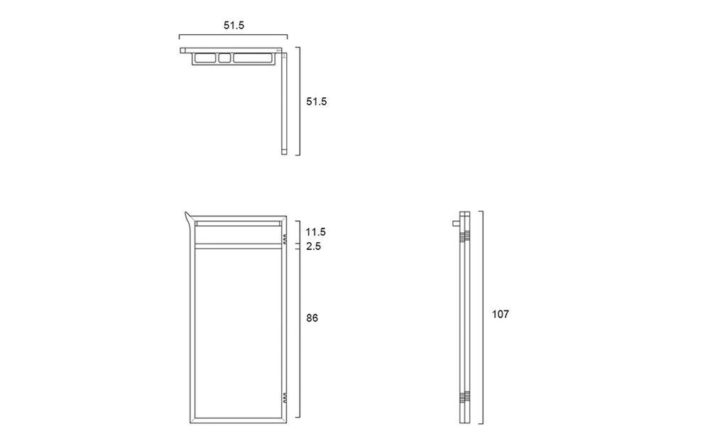 SPAGO Hanger Rack 049 walnut