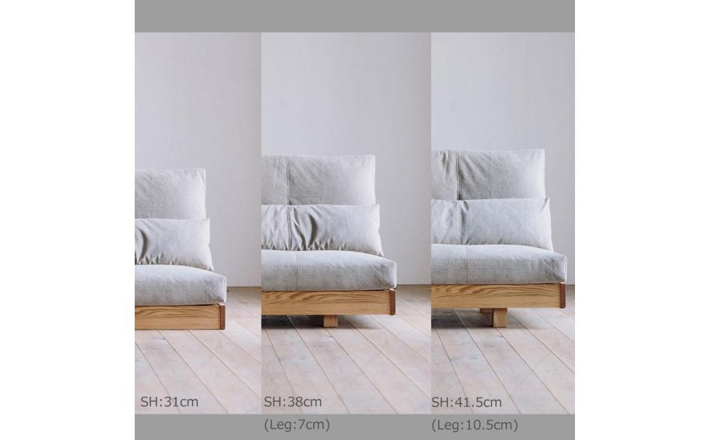 〈HIRASHIMA〉天然無垢材 ふっくらと全身を包む ハイバックスタイルのソファ LIBERIA PLUS Sofa 140 合皮PUレザー / コモド