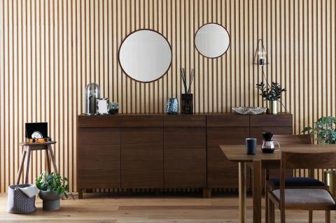 【開梱設置】高野木工 LECCE レッチェ 90キャビネット ウォルナット 【10年保証】