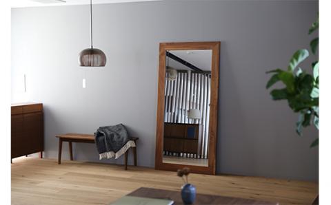 【開梱設置】高野木工 プレーンミラーLARGE89 WN【10年保証】