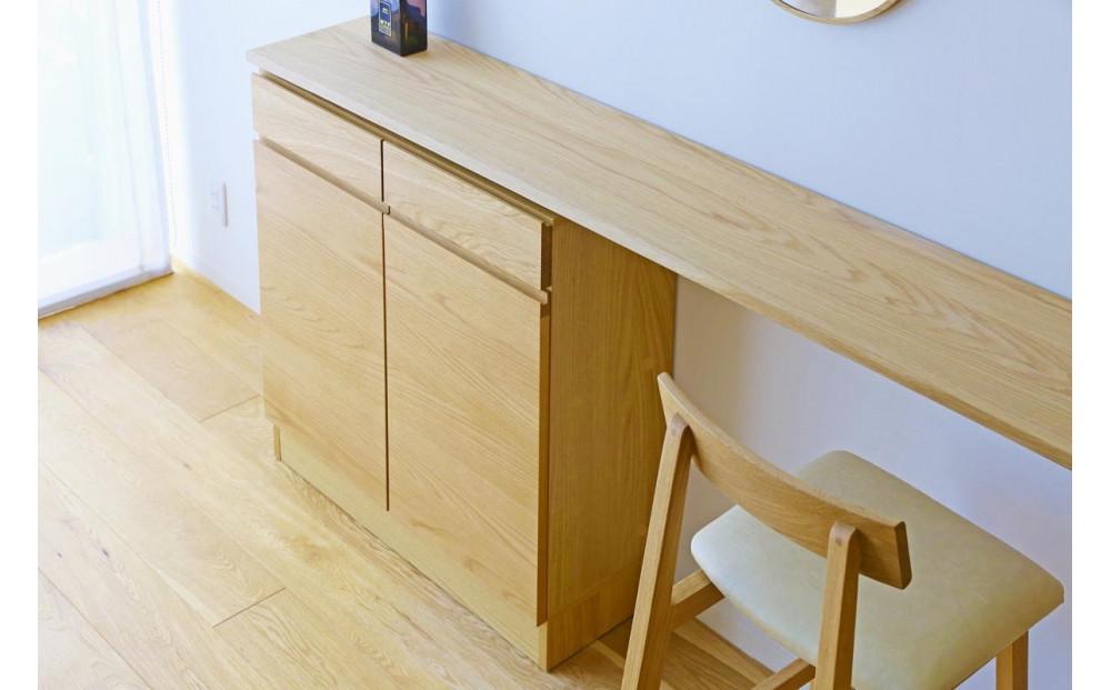 【開梱設置】高野木工 LECCE レッチェ 80薄型キャビネット ホワイトオーク【10年保証】