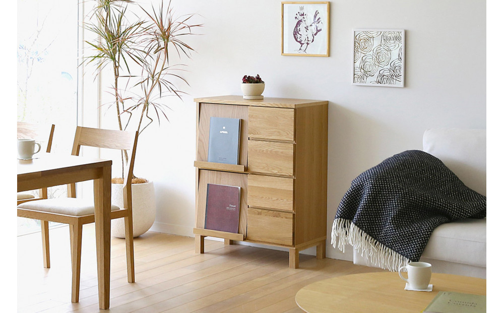 【開梱設置】高野木工 LECCE レッチェ 68マガジンレコードラック オーク【10年保証】