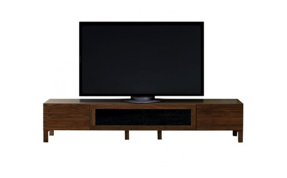 【開梱設置】高野木工 LECCE レッチェ 200TVボード ウォルナット  (黒ガラス) 【10年保証】