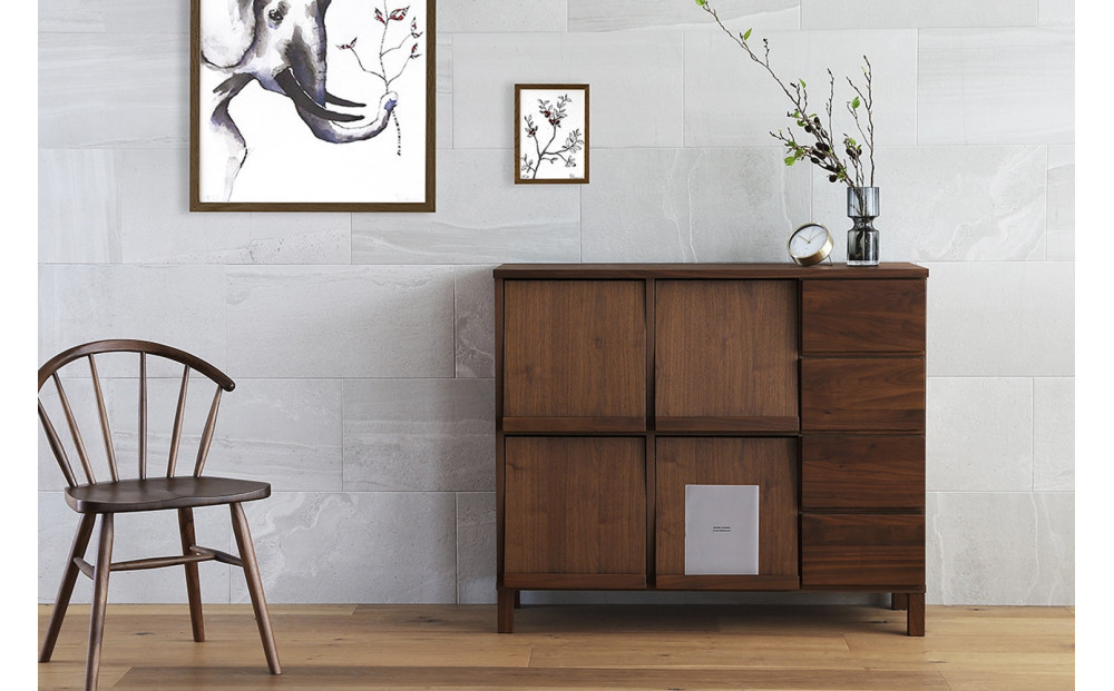 【開梱設置】高野木工 LECCE レッチェ 105マガジンレコードラック ウォルナット【10年保証】