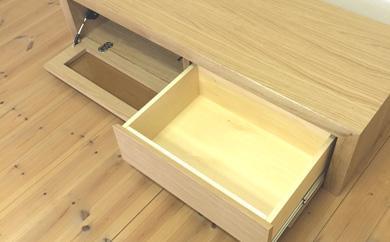 【120TVボード　オーク120cm/オーク・オイルフィニッシュ】扉を閉めたままでもリモコンが効く、天然木オーク材のテレビボード