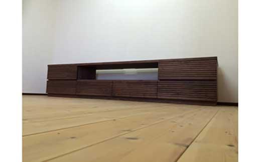 【TV57 テレビボード 240cm】ウォールナット材 オイルフィニッシュ 分割ノックダウン対応・収納力抜群のテレビボード
