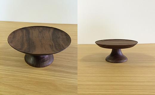 【木製コンポート　ウォールナット】木の温もりが豊でおしゃれな生活アイテム＜ウォールナット材　オイルフィニッシュ＞