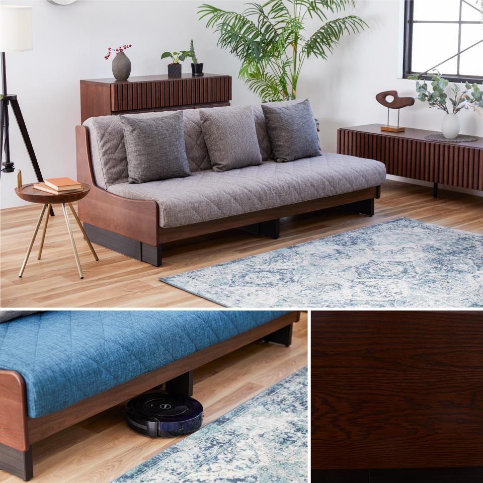 ソファ ソファベッド 幅180ドロシー2 180ごろ寝ソファ＜ブラウン×ライトグレー＞【モーブル】【大川家具】