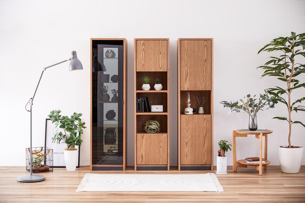 バロン 42キュリオケース：ヴィンテージナチュラル【モーブル】【大川家具】