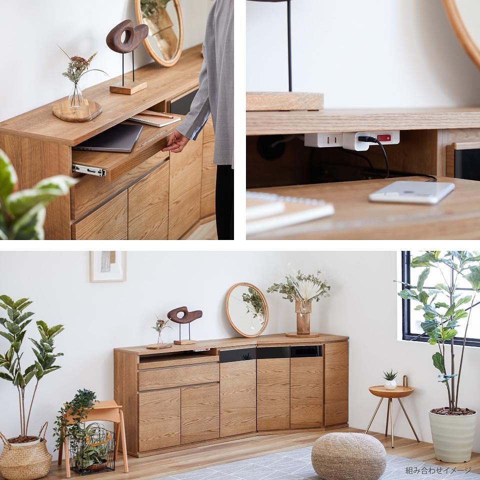 ノーク2_120サイドボード ハイタイプ ウォールナット【モーブル】【大川家具】