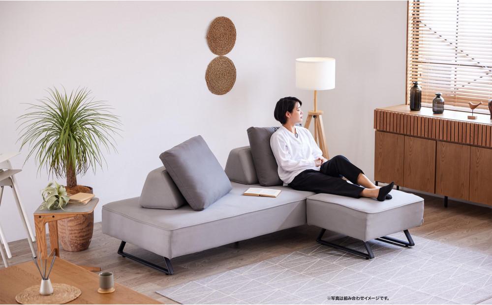 【本体取替カバー(同色)セット】 リバティ2 スツール 65cm ライトグレー【モーブル】【大川家具】