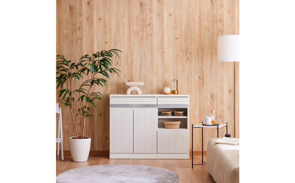 サイドボード 100cm シーン オークホワイト 【モーブル／大川家具】