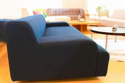 【完成品・配送設置込み】3人掛けソファNOVA ネイビー：幅200cm /