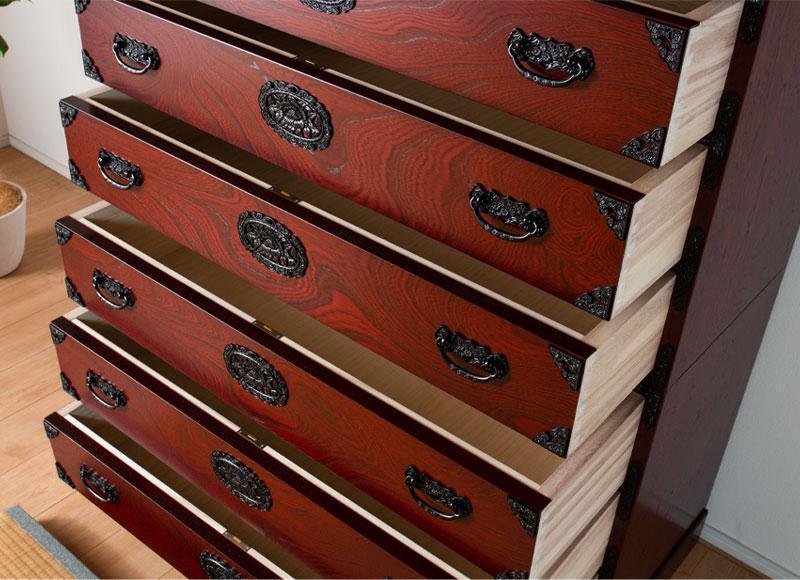 【吉野民芸 35昇りタンス】★創業明治40年老舗「境木工」熟練の職人の手により1つ1つ丁寧に作り上げる伝統工芸品「吉野民芸家具」