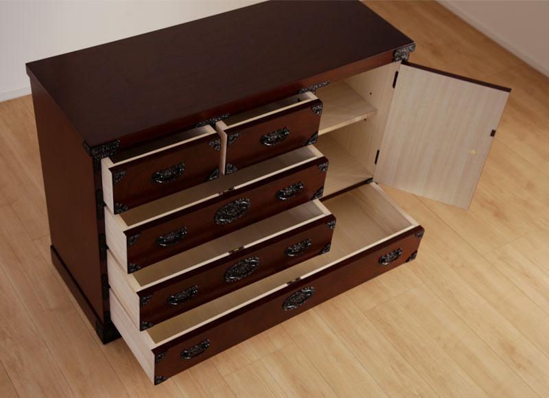 【吉野民芸 40整理片開き ※かくし付き】★創業明治40年老舗「境木工」熟練の職人の手により1つ1つ丁寧に作り上げる伝統工芸品「吉野民芸家具」