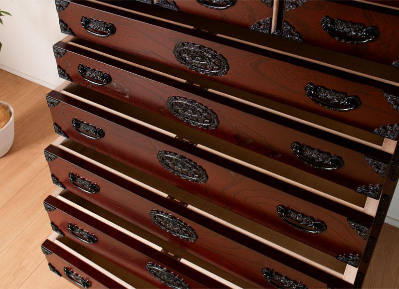 【吉野民芸 30ハイチェスト ※かくし付き】★創業明治40年老舗「境木工」熟練の職人の手により1つ1つ丁寧に作り上げる伝統工芸品「吉野民芸家具」