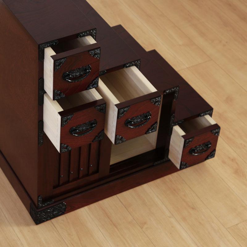 【吉野民芸 30階段箪笥 右下がり】★創業明治40年老舗「境木工」熟練の職人の手により1つ1つ丁寧に作り上げる伝統工芸品「吉野民芸家具」