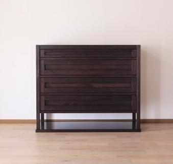 【万葉 120うつわ箪笥】★浮造り加工が施されたレトロな雰囲気で和モダンや伝統を感じる古民家風インテリアを演出します