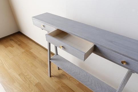 【PAUSE コンソールハイ ジンダイ】★コンパクトながらも収納を兼ね備えたコンソールテーブル 日本の伝統色で仕上げた塗装はインテリアのアクセントとして、お部屋を素敵な空間に演出します