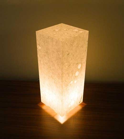 アクリル行灯 Lサイズ 名尾和紙使用 楮繊維入り落水紙 LED電球