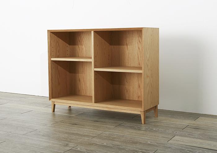 大川家具 レフライン 90cm シェルフ 本棚 天然木オーク(ナラ)