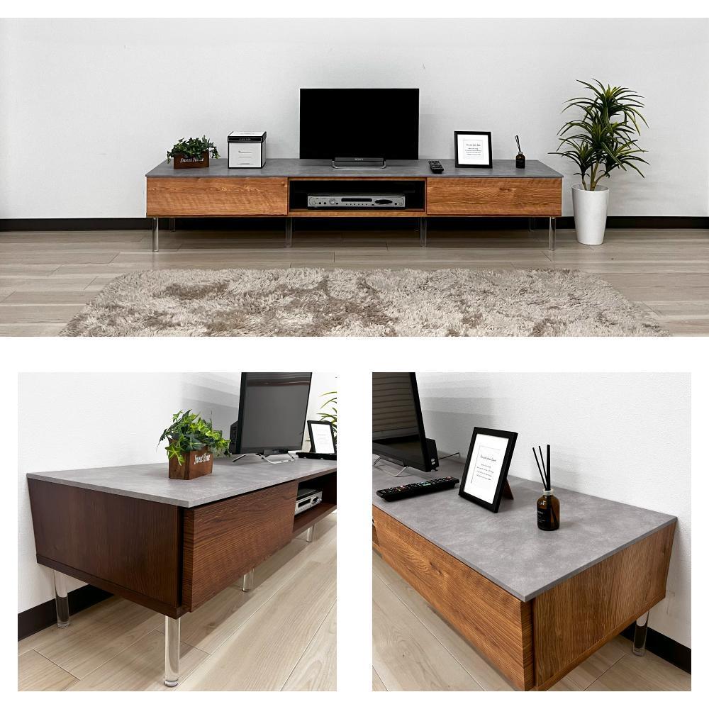 国産 収納付き テレビ台 テレビボード TV台 レイス ブラウン 幅150cm 奥行40cm 高さ35cm