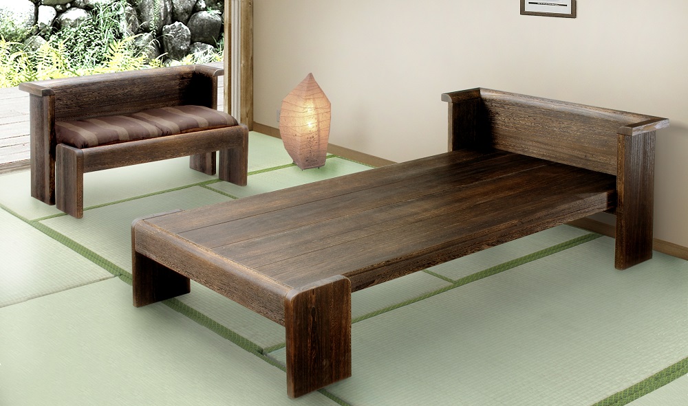 ≪大川の匠≫ 焼桐ベンチベッドS