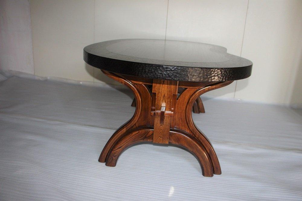 漆塗り触れ合い豆型テーブル（大）