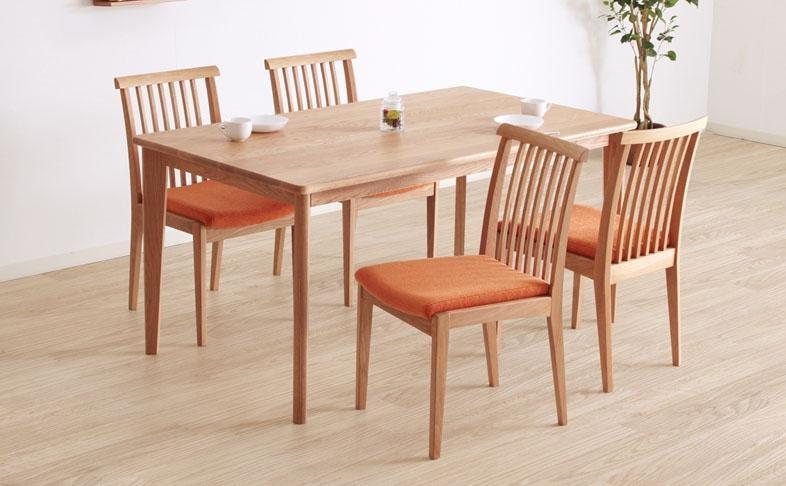 Retta ダイニングチェア 肘無 ホワイトオーク無垢 合皮 ファブリック 大川市 貞苅椅子製作所