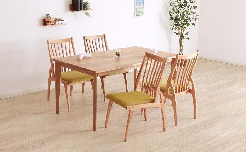 Piuma ダイニングチェア 肘無 ホワイトオーク無垢 合皮 ファブリック 大川市 貞苅椅子製作所