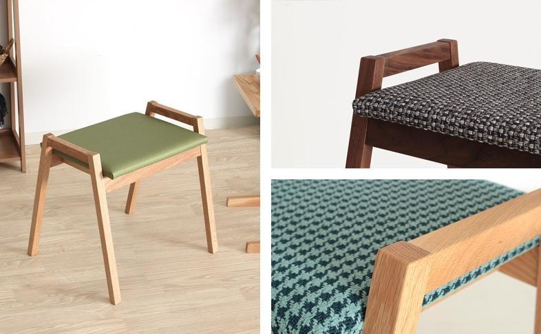 Alto スツール ウォールナット無垢 合皮 ファブリック 大川市 貞苅椅子製作所