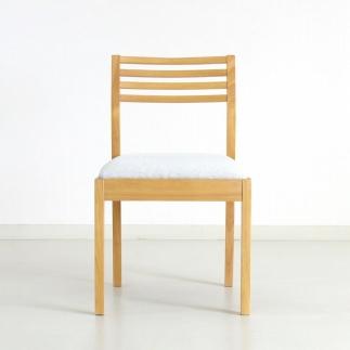 IRIS-NA ダイニングチェア 肘無し ラバーウッド  合皮 ファブリック 大川市 貞苅椅子製作所