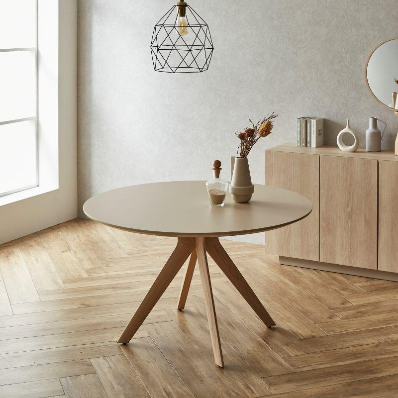 【 ME 】120cmラウンドテーブル(K-6203KN)【脚NEWcolor white】